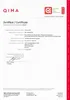A certificate document with company logos and text. Produktbild-Vorschau
