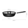 A diagram showing the dimensions of a frying pan. Podgląd zdjęcia produktu