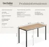 A diagram and information about a desk. Produktbild-Vorschau