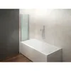 Aqualine WILA Wannenabtrennung 900mm, Chrom, Klarglas Produktbild-Vorschau 3