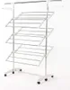 A three-tier drying rack with wheels against a white background. Produktbild-Vorschau