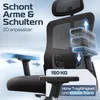 Close-up of an ergonomic office chair with features highlighted. Produktbild-Vorschau
