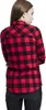 A woman is shown from the back wearing a red and black checkered flannel shirt and black jeans. Náhled obrázku produktu
