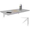 Table pliante murale Plateau 80x40 cm aspect béton Table Voir les images du produit 1