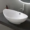 doporro Waschbecken Oval Aufsatzwaschbecken aus Keramik Produktbild-Vorschau 2