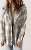 ASKSA Femme Veste d'hiver à carreaux Oversize Manches Voir les images du produit 2