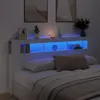 Wezgłowie łóżka z LED, białe, 200x18,5x103,5 cm Podgląd zdjęcia produktu 4