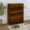 vidaXL Schuhschrank Räuchereiche 63x24x81 cm Holzwerkstoff Produktbild-Vorschau 2