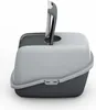 A closed litter box with a handle on top, shown from a side angle against a white background. Produktbild-Vorschau
