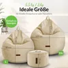 Green Bean® 2er Set Indoor Sitzsack "Home Linen" + Hocker Produktbild-Vorschau 6