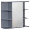 Armadietto a specchio Relaxdays, 6 ripiani, 2 scomparti Anteprima dell’immagine prodotto 7