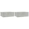 Comodini sospesi 2 pz. Grigio cemento 40x30x15 cm Materiale Anteprima dell’immagine prodotto 9