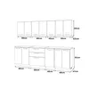 ULWEHOME Küchenzeile 260 cm Beige, Küchenmöbel-Set Kaschmir Produktbild-Vorschau 5