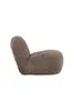 A brown accent chair shown from the side against a white background. Podgląd zdjęcia produktu