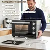 HOMCOM Mini Backofen mit Umluft, Drehspieß, 36L 90–230℃ 60 Produktbild-Vorschau 3