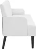 vidaXL Panca con schienale bianco 112x65,5x75 cm in Pelle Anteprima dell’immagine prodotto 4