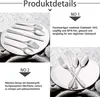 Besteck Set, Edelstahl Besteckset Essbesteck, Gehämmert Produktbild-Vorschau 3