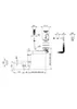 Technical drawing of a sink siphon with dimensions and labels. Produktbild-Vorschau