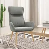 vidaXL Relaxsessel Hellgrau Samt Produktbild-Vorschau 2