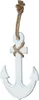 Anker H47cm inkl. Tau Weiß Holz Shabby Chic Vintage Produktbild-Vorschau 1