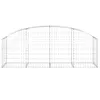 vidaXL Gabione mit Hochbogen 200x50x60/80 cm Verzinktes Produktbild-Vorschau 4