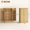 Mobiletto da cucina HOMCOM in rattan con ripiani per Anteprima dell’immagine prodotto 3