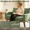 HOMCOM Sofa 2 Sitzer 134 cm Cord Couch mit dicker Produktbild-Vorschau 4