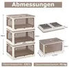 COSTWAY Aufbewahrungsboxen mit Deckel, 3er Set Stapelboxen Produktbild-Vorschau 7