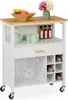 Carrello da cucina Relaxdays, portabottiglie per 6 Anteprima dell’immagine prodotto 1