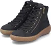 A pair of black high-top sneakers with brown soles. Produktbild-Vorschau