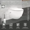 LuxeBath bezrantowa toaleta wisząca, długa 54 cm, biała, Podgląd zdjęcia produktu 2
