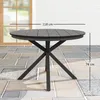 Runder Gartentisch Ø 118 cm mit Aluminiumrahmen für Balkon, Produktbild-Vorschau 3