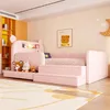 Letto imbottito Merax 90x200 cm con testiera a forma di Anteprima dell’immagine prodotto 4