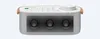 A white and gray Sony SRS-LSR200 portable speaker with wooden accents is shown against a white background. Voir les images du produit