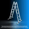 WORHAN Leiter 410 cm Aluminium Teleskopleiter Klappleiter Produktbild-Vorschau 12