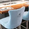 Set di 2 sgabelli da bar con rivestimento in velluto, Anteprima dell’immagine prodotto 3