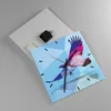 Wanduhr - Quadrat - Glasuhr - Eagle Illustration modern Produktbild-Vorschau 2