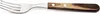 A single fork with a wooden handle is shown against a white background. Produktbild-Vorschau