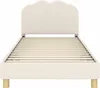 vidaXL Kinderbettgestell mit Kopfteil Creme 90 x 200 cm Produktbild-Vorschau 5