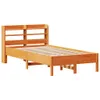 Massivholzbett ohne Matratze Wachsbraun 120x200 cm Produktbild-Vorschau 3