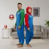 Onesie Kigurumi pigiama Super Mario Luigi costume Anteprima dell’immagine prodotto 10