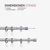 Stilgarnitur Silber 120-220 cm – ausziehbare Metall Produktbild-Vorschau 2