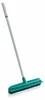 A teal and gray broom on a white background. Produktbild-Vorschau