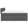 vidaXL Lit boxspring avec matelas gris foncé 180x200 cm Voir les images du produit 7