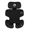 A black car seat insert with a headrest and leg support. Produktbild-Vorschau