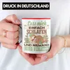 Trendation - Schlafen Geschenk Lustiger Spruch Tasse für Produktbild-Vorschau 2