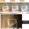 Demonstration of different light color temperatures and brightness levels of a square LED ceiling light. Voir les images du produit