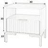 Nachttisch Kaschmir Beige 42x30x45 cm mit 1 Schublade – Produktbild-Vorschau 4
