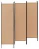 vidaXL 6dílný paraván, béžový, 300 x 180 cm, látka Náhled obrázku produktu 2