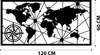 Wallity, Mappa del mondo grande in metallo, decorazione da Anteprima dell’immagine prodotto 5